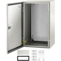 VEVOR NEMA Χαλύβδινο Κουτί 20x12x10'' NEMA 4X, IP66 Αδιάβροχο & Ανθεκτικό στη Σκόνη, Ηλεκτρικό Κουτί Εξωτερικού/Εσωτερικού Χώρου, με Πλάκα Στήριξης DQXJSTCFS50X30X25V0