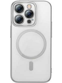 Baseus Back Cover Πλαστικό Σετ με Τζαμάκι Ασημί (iPhone 14 Pro)