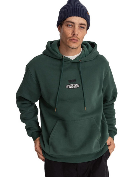 Rhythm Embroidered Fleece Ανδρικό Φούτερ με Κουκούλα Πράσινο