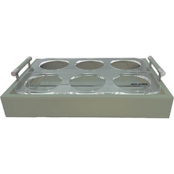 Marine Business Tray for Glasses Beige Δίσκος Με Ποτηροθήκες