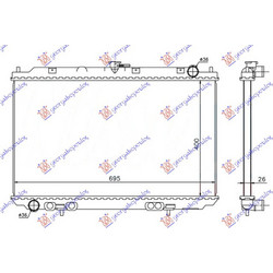 Ψυγειο 2.2 dCi-Di Πετρελαιο Μηχανικο (400x695x26) (KOYO) Nissan Almera Tino 00-05 - 575506335