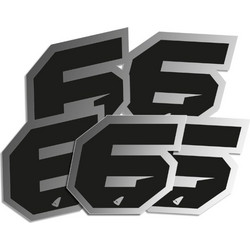 ΑΥΤΟΚΟΛΛΗΤΑ ΜΗΧΑΝΗΣ MOTOCROSS & ENDURO RACING Νo. 6 ΜΑΥΡΟ - ΑΣΗΜΙ UFO AD02481-KS6