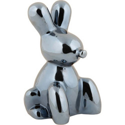 Διακοσμητικό Επιτραπέζιο Balloon Bunny PT4228BK 9x15cm Black Present Time Κεραμικό