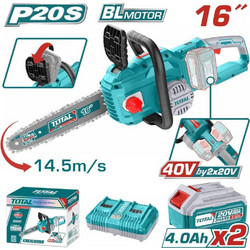 Total TGSLI401682 Αλυσοπρίονο Μπαταρίας 40V 7kg με Λάμα 40cm