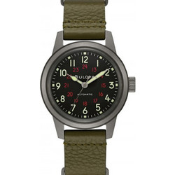 Bulova Ανδρικό Ρολόι Αυτόματο με Λαδί Δερμάτινο Λουράκι 98A255