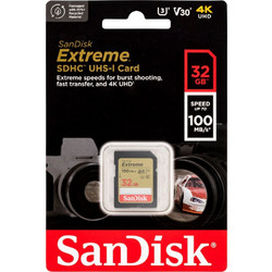 Sandisk Extreme SDHC 32GB Class 10 U3 V30 UHS-I 100MB/s