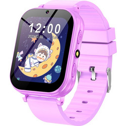 smartwatch A18 Παιδικό - Μωβ ανοιχτή κάσα / μωβ ανοιχτό λουρί σιλικόνης