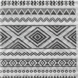 Χαρτοπετσέτες 1φυλλες Ασπρόμαυρες Σχέδιο Aztec 33x33cm - 80 τμχ