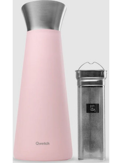 Μπουκάλι καράφα θερμός (1000ml) Qwetch Ροζ