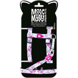 Max And Molly Σαμαράκι Γάτας με Λουρί Harness/Leash Cherry Bloom/1 Size