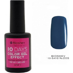 Bioshev 10 Days Color Gel Effect 205 Gloss Βερνίκι Νυχιών Μακράς Διαρκείας 11ml
