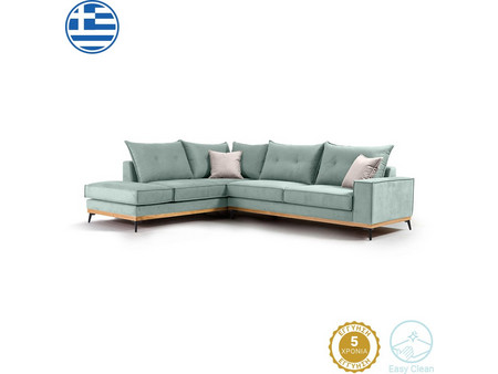 Pakoworld Luxury II Γωνιακός Καναπές Δεξιά Γωνία Πράσινος 290x235x95cm 168-000008