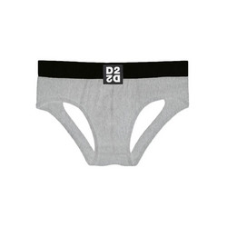 DSQUARED2 Ανδρικό Εσώρουχο Jockstrap Mirrored Logo, Χρώμα Γκρι