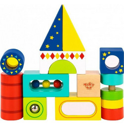 Τουβλάκια Δραστηριοτήτων Ξύλινα 13τμχ Tooky Toys Multifunction Block TL717