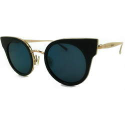 Max Mara Idle I 26S9A Γυναικεία Γυαλιά Ηλίου Στρογγυλά Κοκάλινα Μεταλλικά Χρυσά Μαύρα με Μαύρο Polarized Φακό