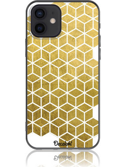 Gold Cubes Θήκη Κινητού Σχέδιο 50038 - iPhone, iPhone 12, Soft TPU Case
