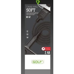 GOLF Braided USB to Micro Cable Μαύρο 1m
