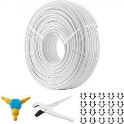 Σωλήνας VEVOR PEX-AL-PEX, 656ft (199,95 m) Διάμετρος 5/8'' (1,59 cm) Αλουμινοπλαστικός Σύνθετος Σωλήνας με Φράγμα Οξυγόνου για Ακτινοβολούμενο Δάπεδο PEX, Πάχος 0.08'' (0,20 cm) για Θέρμανση Δαπέδου μ