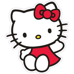 Sanrio Hello Kitty Red Dress Παιδικό Διακοσμητικό Μαξιλάρι Κόκκινο 36cm