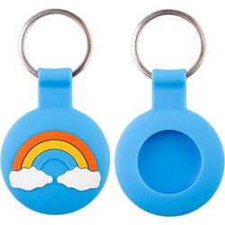 Θήκη σιλικόνης για AirTag cartoon Rainbow Blue