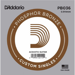 D'Addario PB036 Χορδή Ακουστικής Κιθάρας Phosphor Bronze 36"