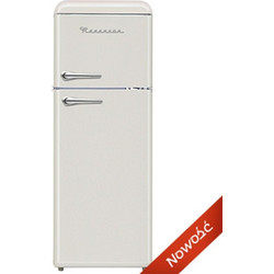 Ravanson LKK-210RC Retro Δίπορτο Ψυγείο 208lt Υ147xΠ58xΒ58.5cm Λευκό