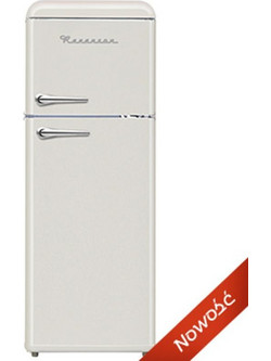 Ravanson LKK-210RC Retro Δίπορτο Ψυγείο 208lt Υ147xΠ58xΒ58.5cm Λευκό