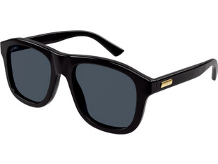 Gucci GG1316S 001 Γυναικεία Γυαλιά Ηλίου Aviator Κοκάλινα Μαύρα με Μαύρο Polarized Φακό