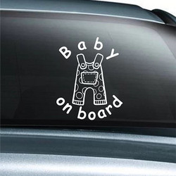 Baby on board με σαλοπέτα Αυτοκόλλητο αυτοκινήτου