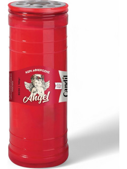 Κερί Αφιέρωσης 80/24 Angel T100 - Κόκκινο (10 ημερών) - 8 x 22 εκ