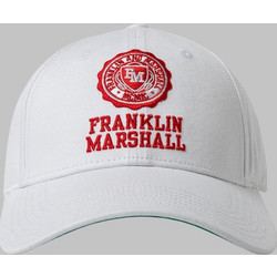 Franklin & Marshall Καπέλο Jockey Υφασμάτινο Λευκό JU4000.000.A0113-003
