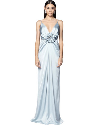 TWENTY FOUR Maxi Φόρεμα Blue S25SAIGON-CHIACCIO