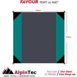 Ψάθα-Τέντα Θαλάσσης Favour Family 210Χ210 AlpinTec - 92 - Anthracite