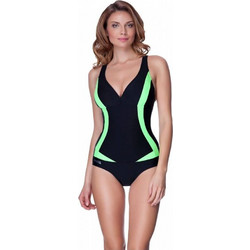 Aqua Speed Greta 01 Αθλητικό Γυναικείο Μαγιό Ολόσωμο Μαύρο Lime 351