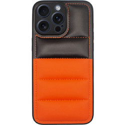 Vivid Puffer Back Cover Apple iPhone 15 Pro Max Orange/Black