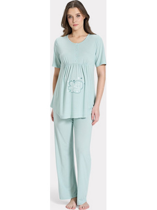 Pijadore Πιτζάμα Θηλασμού - Μέντα με Τύπωμα Sweet Dreams PJDR1849-1-Μέντα