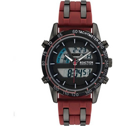 Kenneth Cole Reaction Ανδρικό Ρολόι Χρονογράφος με Κόκκινο Καουτσούκ Λουράκι RK50973005