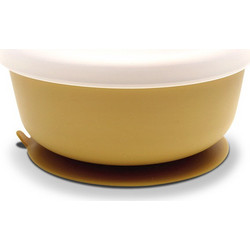 Lorelli Μπολ Σιλικόνης με Καπάκι και Βεντούζα Nature Yellow 10230640001
