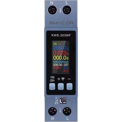 BMAC WiFi Ασφαλειοδιακόπτης 1P 40A με LCD οθόνη ενδειξεων και αισθητηρα θερμοκρασίας- DV2GR