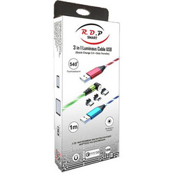ΜΑΓΝΗΤΙΚΟ ΚΑΛΩΔΙΟ USB ΦΩΤΙΖΟΜΕΝΟ 3 ΣΕ 1 (A ΣΕ C, MICRO, LIGHTNING) 1m ΠΡΑΣΙΝΟ (ΠΡΟΕΛΕΥΣΗ ΚΙΝΑ) | REDPOINT | 27920