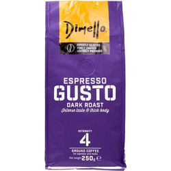 Dimello Gusto Dark Roast Καφές Espresso Αλεσμένος 250gr