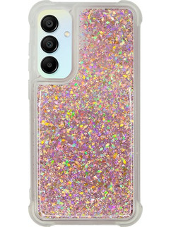 Vivid Liquid Glitter Case Samsung Galaxy A15 4G/5G Rose Gold