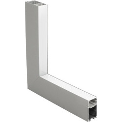 GLOBOSTAR(R) ALP-CORNER-IN90 LUMILINE 61771 Επιφανειακό / Κρεμαστό Προφίλ Αλουμινίου Γωνία με Λευκό Γαλακτερό Πατητό Κάλυμμα για Ταινίες LED IP20 - Γκρι Ανθρακί Ματ - Μ30 x Π3.5 x Υ7cm