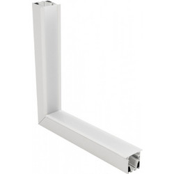GLOBOSTAR ALP-CORNER-IN90 RECESSA 61791 Χωνευτό Προφίλ Αλουμινίου Γωνία με Λευκό Γαλακτερό Πατητό Κάλυμμα για Ταινίες LED IP20 - Λευκό Ματ - Μ30 x Π3.5 x Υ4cm