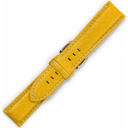 Δερμάτινο Λουράκι σε Κίτρινο Χρώμα 0482 18mm - KOSTELO