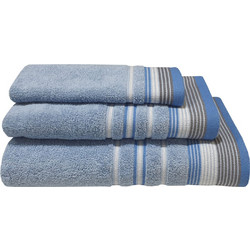 Πετσέτα Χεριών Pennie Satin Stripe Light Blue Cotton Komvos (30x50) 1Τεμ