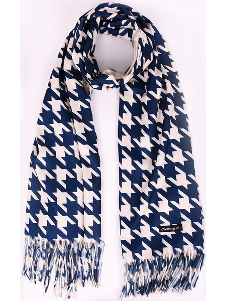 Γυναικεία πασμίνα με σχέδια cashmere Μπλε