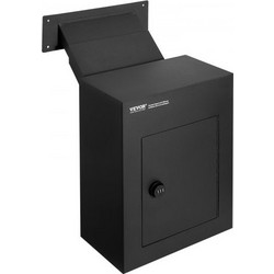VEVOR Κουτί Αλληλογραφίας Μέσω Τοίχου 13x7x17" (33,0x17,8x43,2 cm) με Συνδυαστική Κλειδαριά Μαύρο
