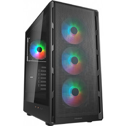 Cougar AirFace Pure Black Gaming Midi Tower Κουτί Υπολογιστή με Πλαϊνό Παράθυρο