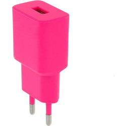 Setty LSIM-A126 Φορτιστής Χωρίς Καλώδιο με Θύρα USB-A Pink